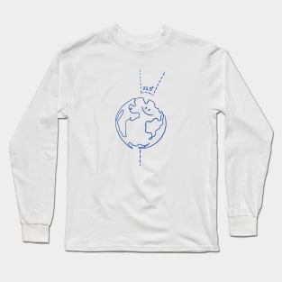 23.5 Earth on Ongsa Tote bag - Blue | Tilt - The world is tilted 23.5 degree 23point5 MilkLove OngsaSun Long Sleeve T-Shirt